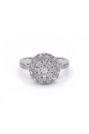 Bague "Isaiah" D0,50/73 - Or Blanc 375/1000