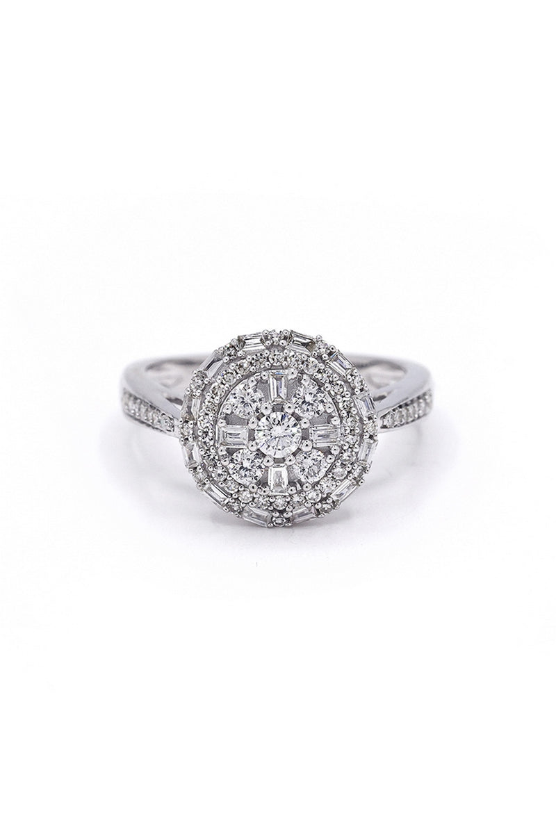 Bague "Isaiah" D0,50/73 - Or Blanc 375/1000