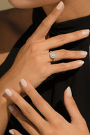 Bague "Isaiah" D0,50/73 - Or Blanc 375/1000