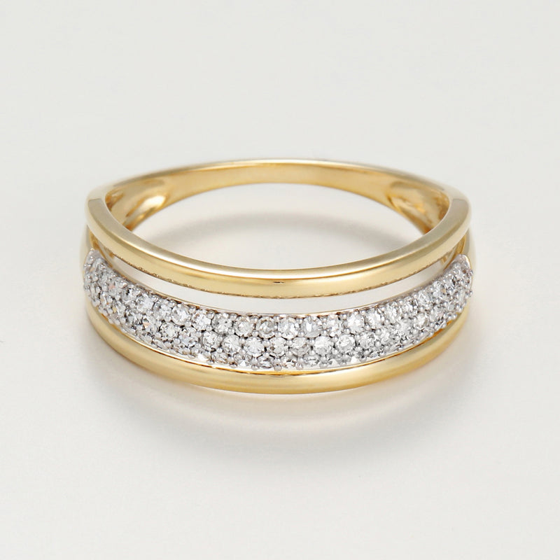 "Daphné" Ring D0.33/67 - 375/1000 Yellow Gold