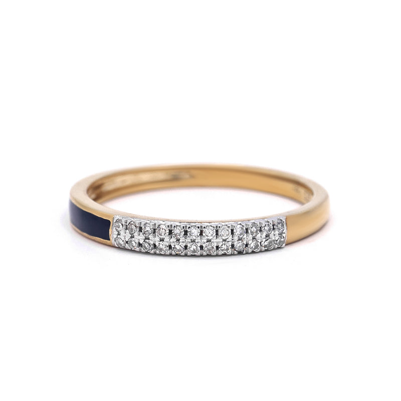 Bague "Étreinte Enchantée" D0,07/24 - Or Jaune 375/1000