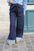Eliott Dark Denim Wide Jeans
