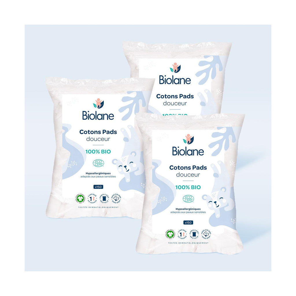 3-Pack Mjuka Bomullspads - 100 % Eko
