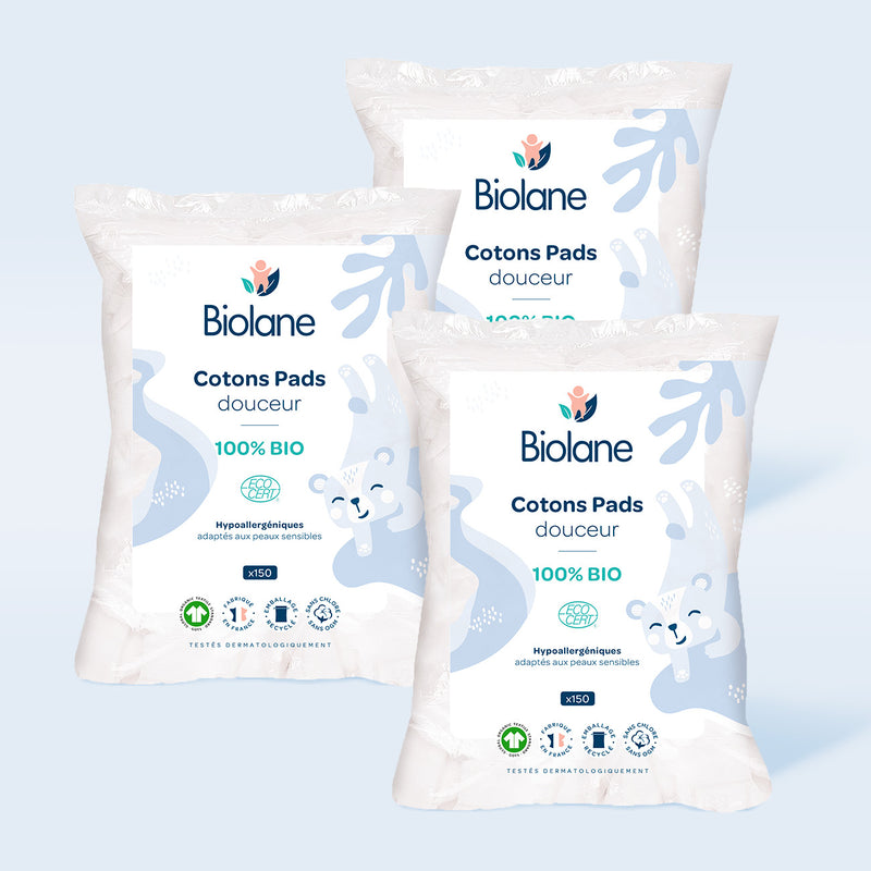 Lot 3X Cotons Pads Douceur - 100% Bio