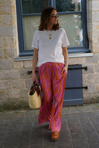 Simon Pants Pink/Orange Pattern