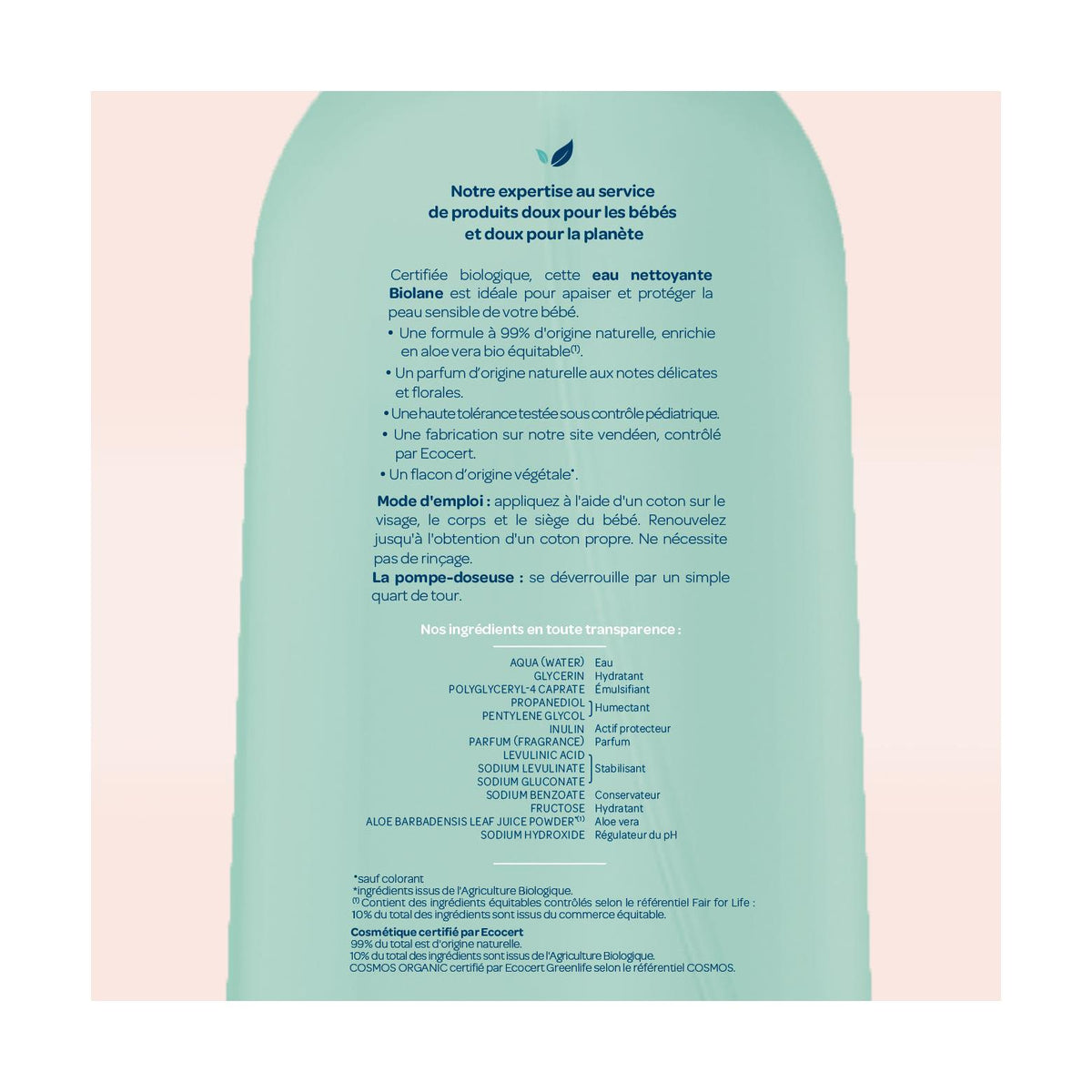 Certified Organic Cleansing Water
