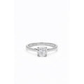 Bague Solitaire "Délicate" D1/1 - Or Blanc 375/1000