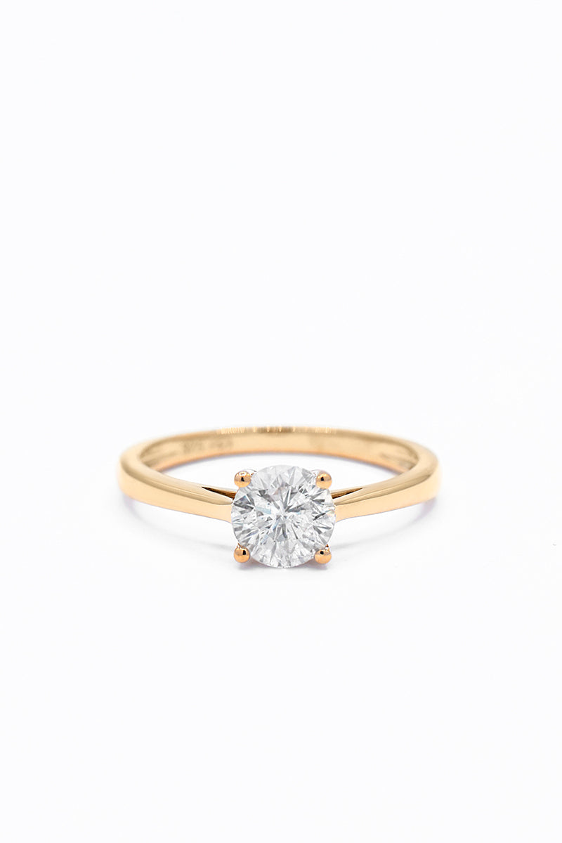 Bague Solitaire "Délicate" D1/1 - Or Jaune 375/1000