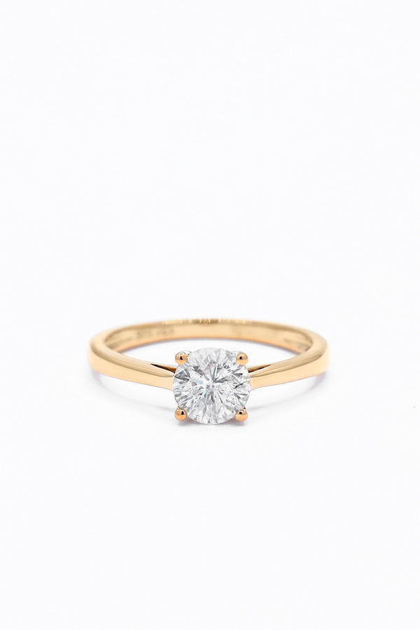 Bague Solitaire "Délicate" D1/1 - Or Jaune 375/1000