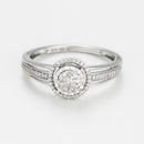 Bague "Grennelle" Diamants 0,2/61 - Or Blanc 375/1000