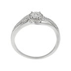 Bague "Elue De Ton Cœur" Diamants 0,12/56 - Or Blanc 375/1000