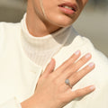 Anillo de diamantes "Rosie" 0.25/85 - Oro blanco 375/1000