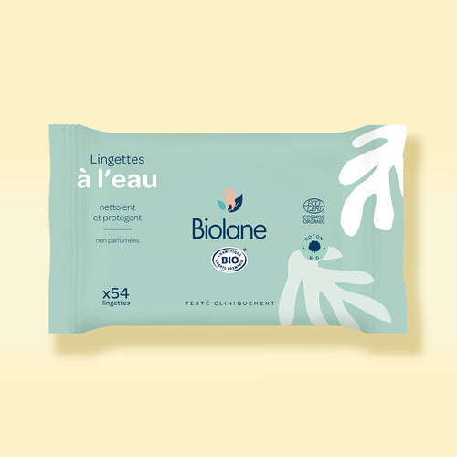 Lingettes à l'eau certifiées biologiques