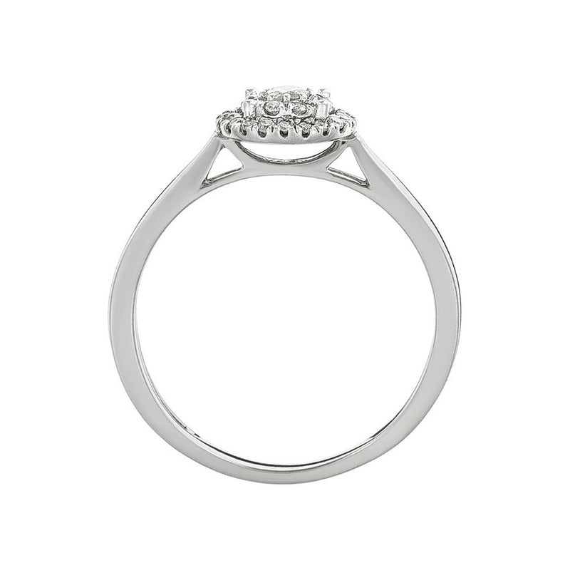 Bague "Chamade" Diamants 0,21/32 - Or Blanc 375/1000