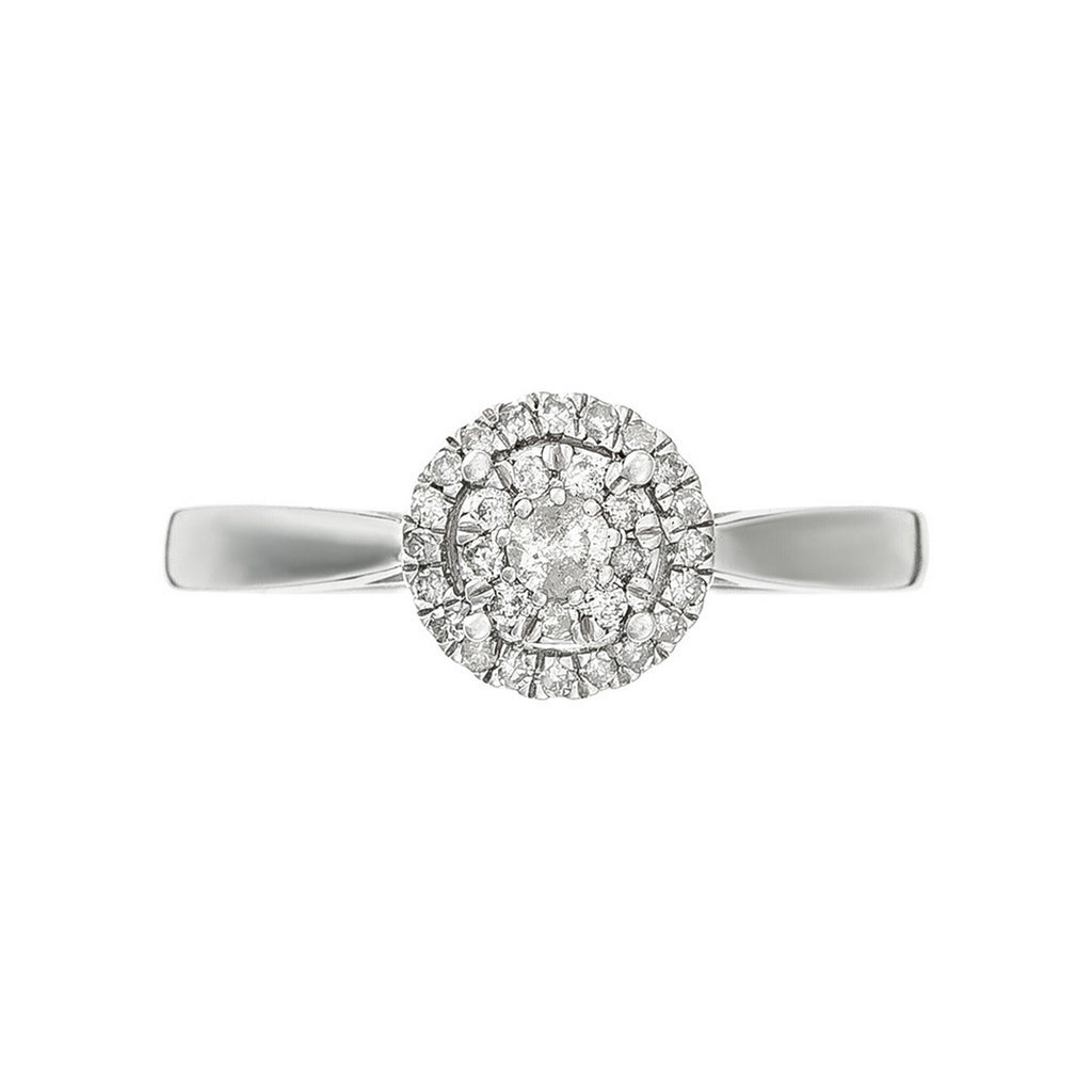 Bague "Chamade" Diamants 0,21/32 - Or Blanc 375/1000