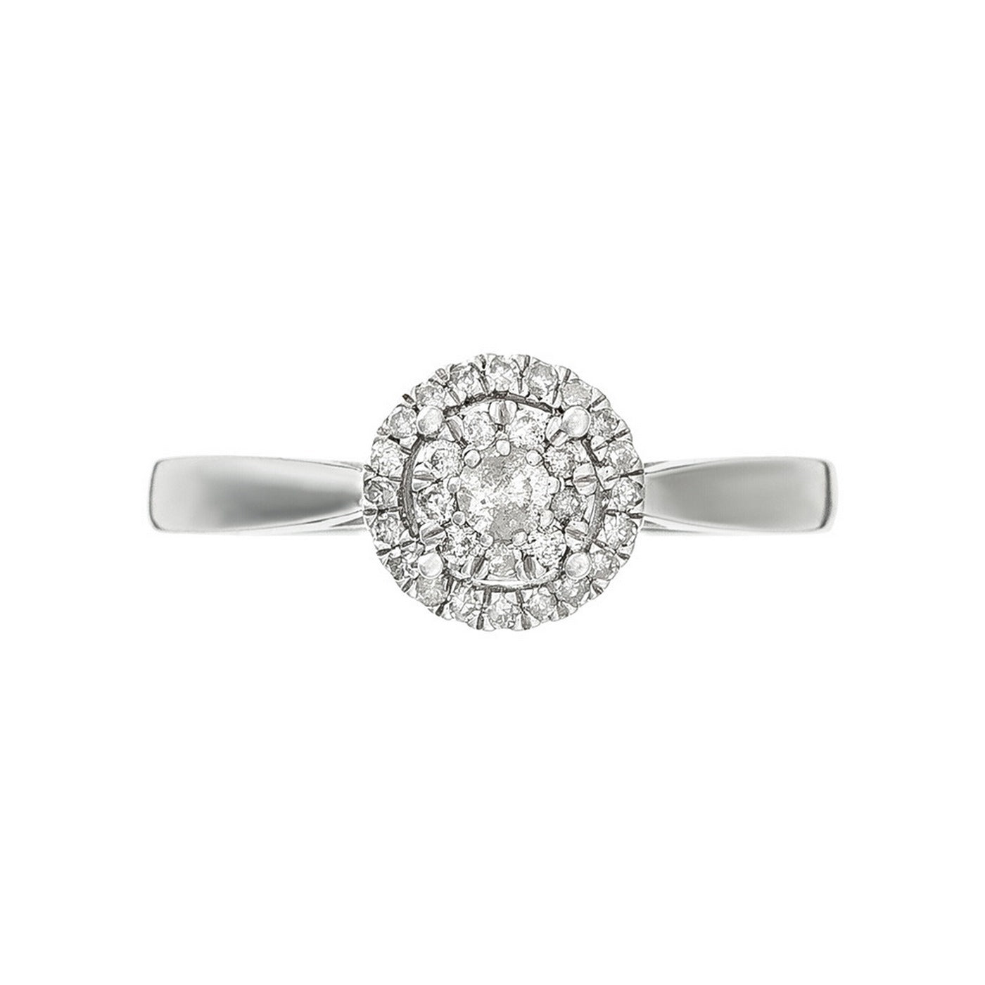 Bague "Chamade" Diamants 0,21/32 - Or Blanc 375/1000