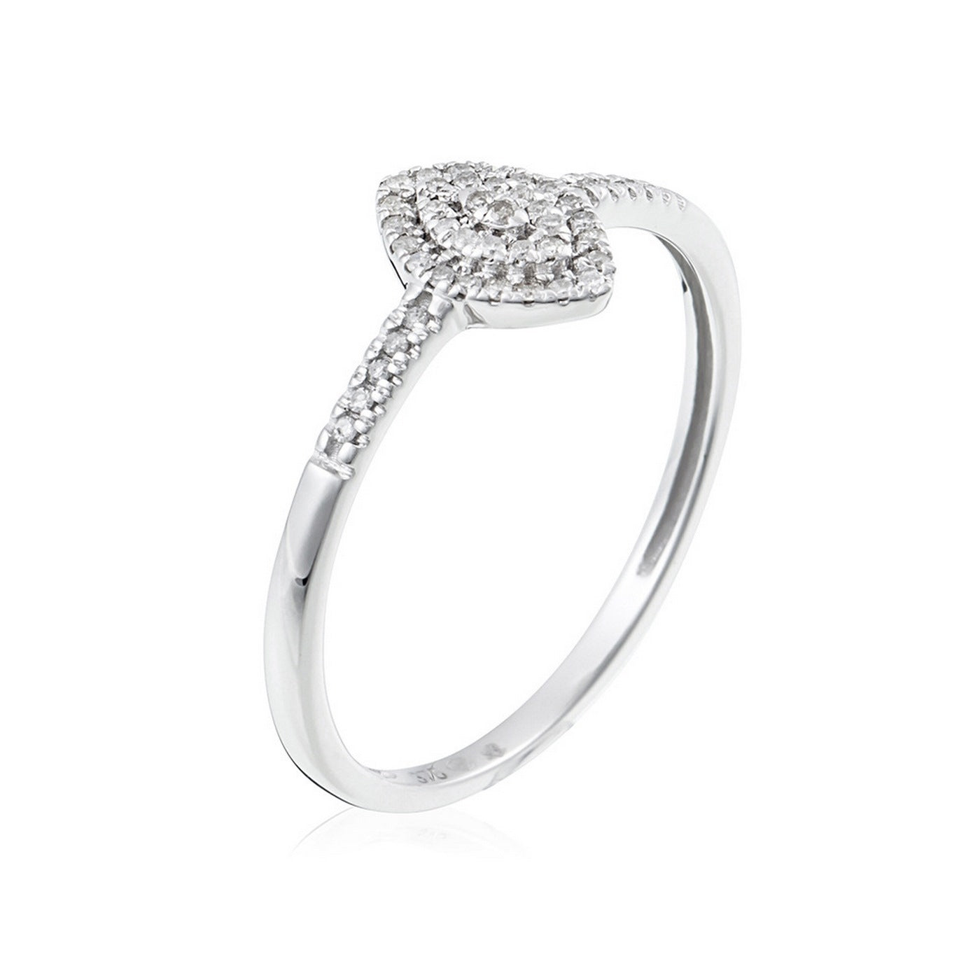 Anillo "Sansa" Diamantes 0.09/44 - Oro blanco 375/1000