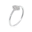 Bague "Sansa" Diamants 0,09/44 - Or Blanc 375/1000