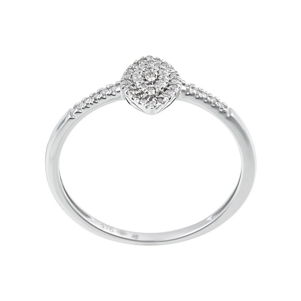 Anillo "Sansa" Diamantes 0.09/44 - Oro blanco 375/1000