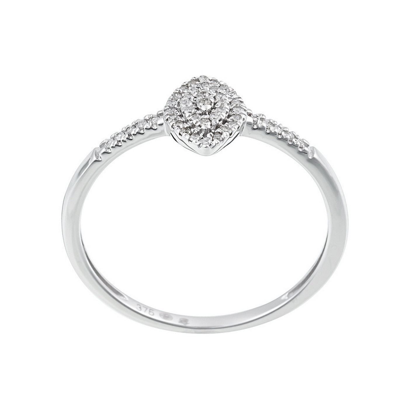 Anillo "Sansa" Diamantes 0.09/44 - Oro blanco 375/1000