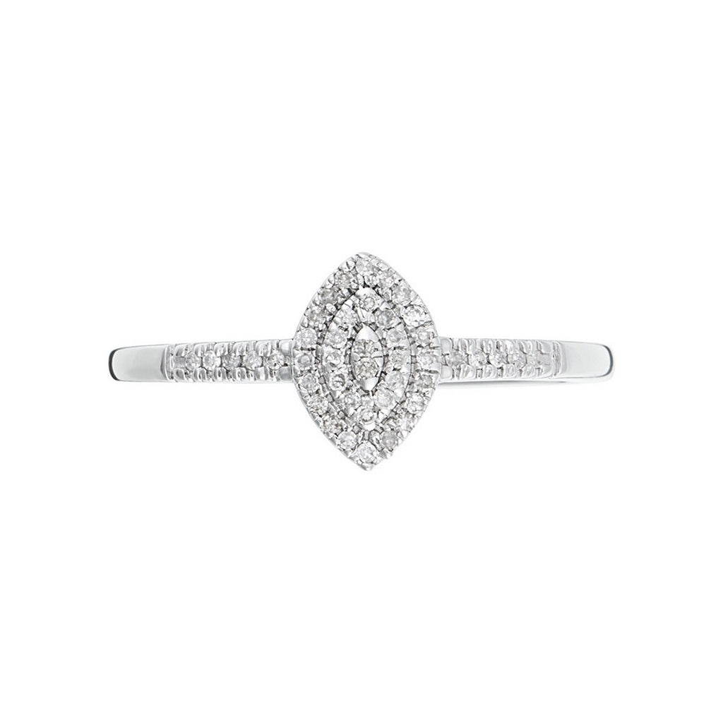 Anillo "Sansa" Diamantes 0.09/44 - Oro blanco 375/1000