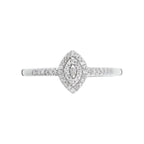 Anillo "Sansa" Diamantes 0.09/44 - Oro blanco 375/1000