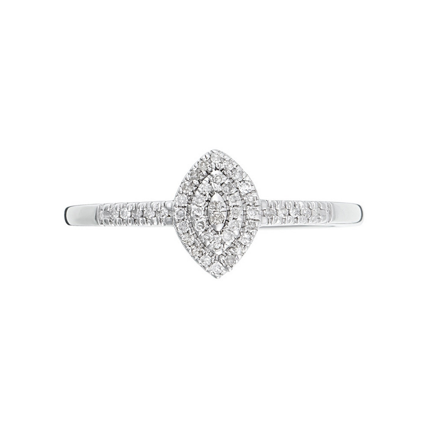 Anillo "Sansa" Diamantes 0.09/44 - Oro blanco 375/1000