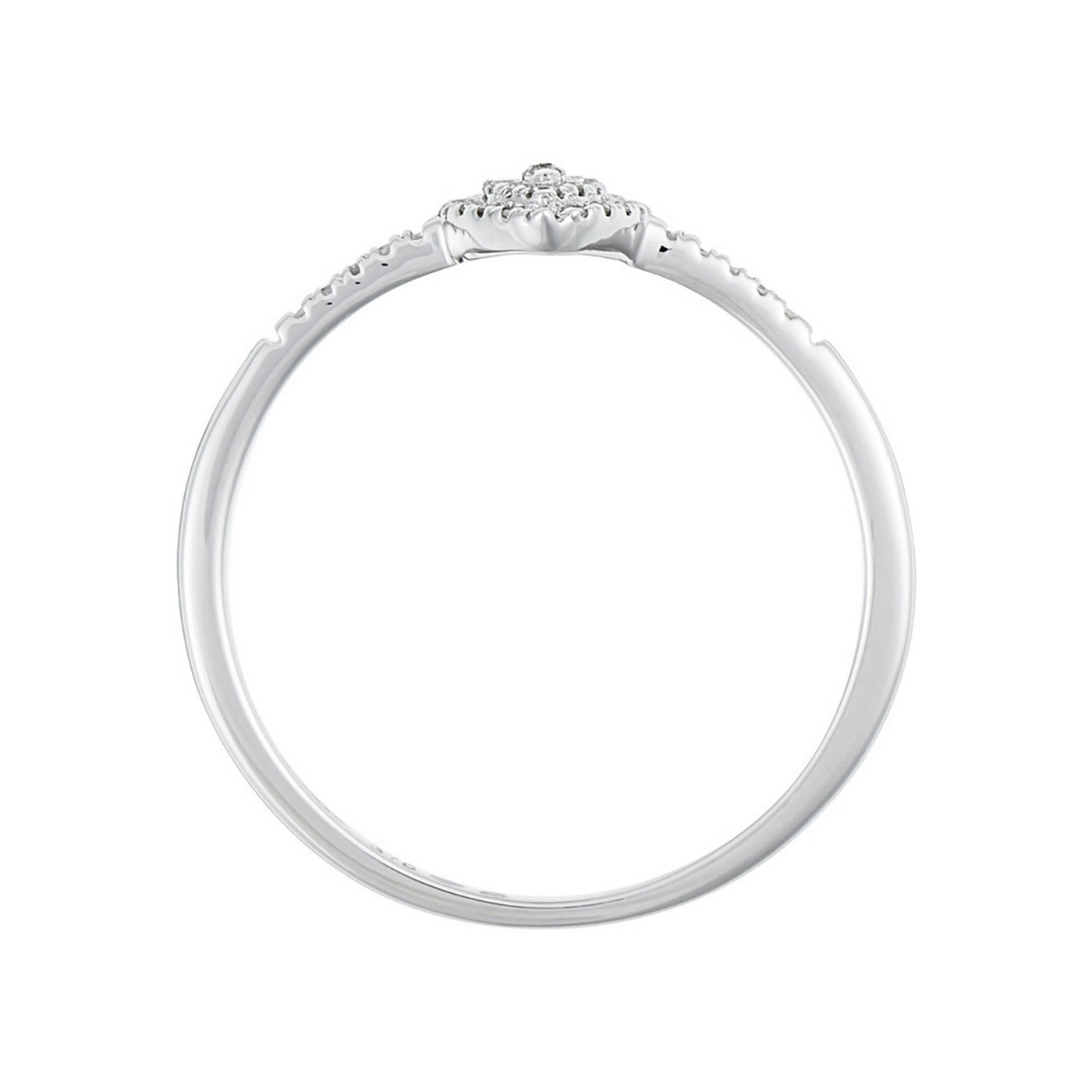 Anillo "Sansa" Diamantes 0.09/44 - Oro blanco 375/1000