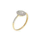 Anillo "Reina de Bella" Diamantes 0.20/72 - Oro amarillo 375/1000