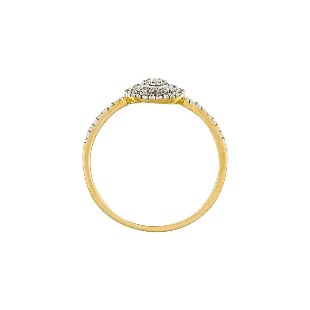 Anillo "Reina de Bella" Diamantes 0.20/72 - Oro amarillo 375/1000