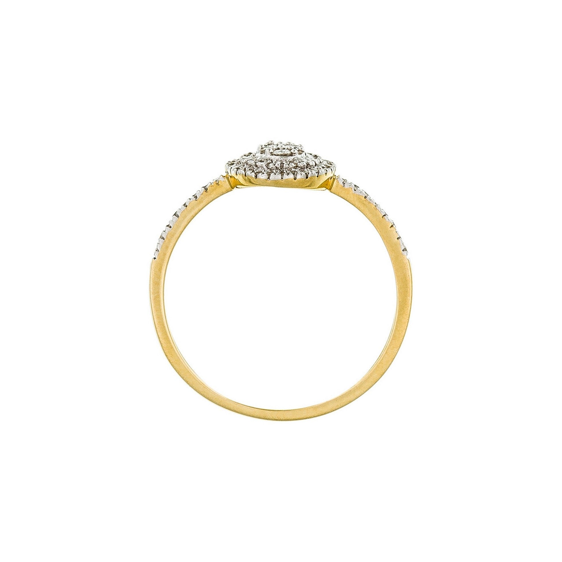Anillo "Reina de Bella" Diamantes 0.20/72 - Oro amarillo 375/1000