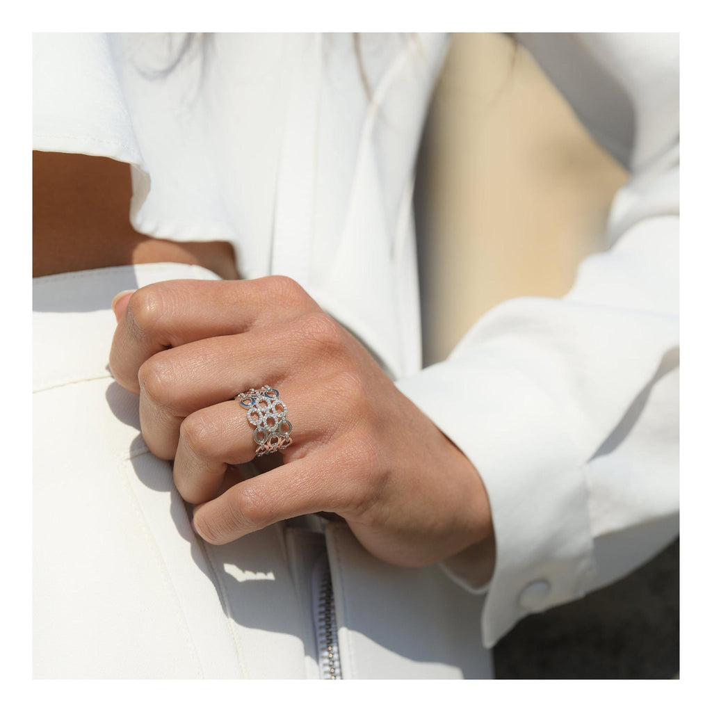 Bague "Nouons Nos Liens" Diamants 0,20/87