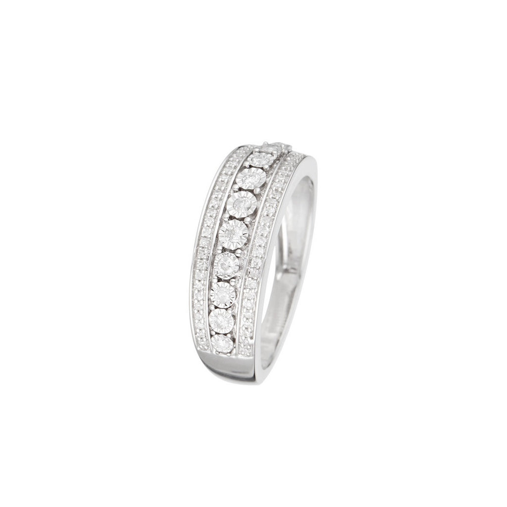 Bague "Rosaline" Diamants 0,25/69 - Or Blanc 375/1000