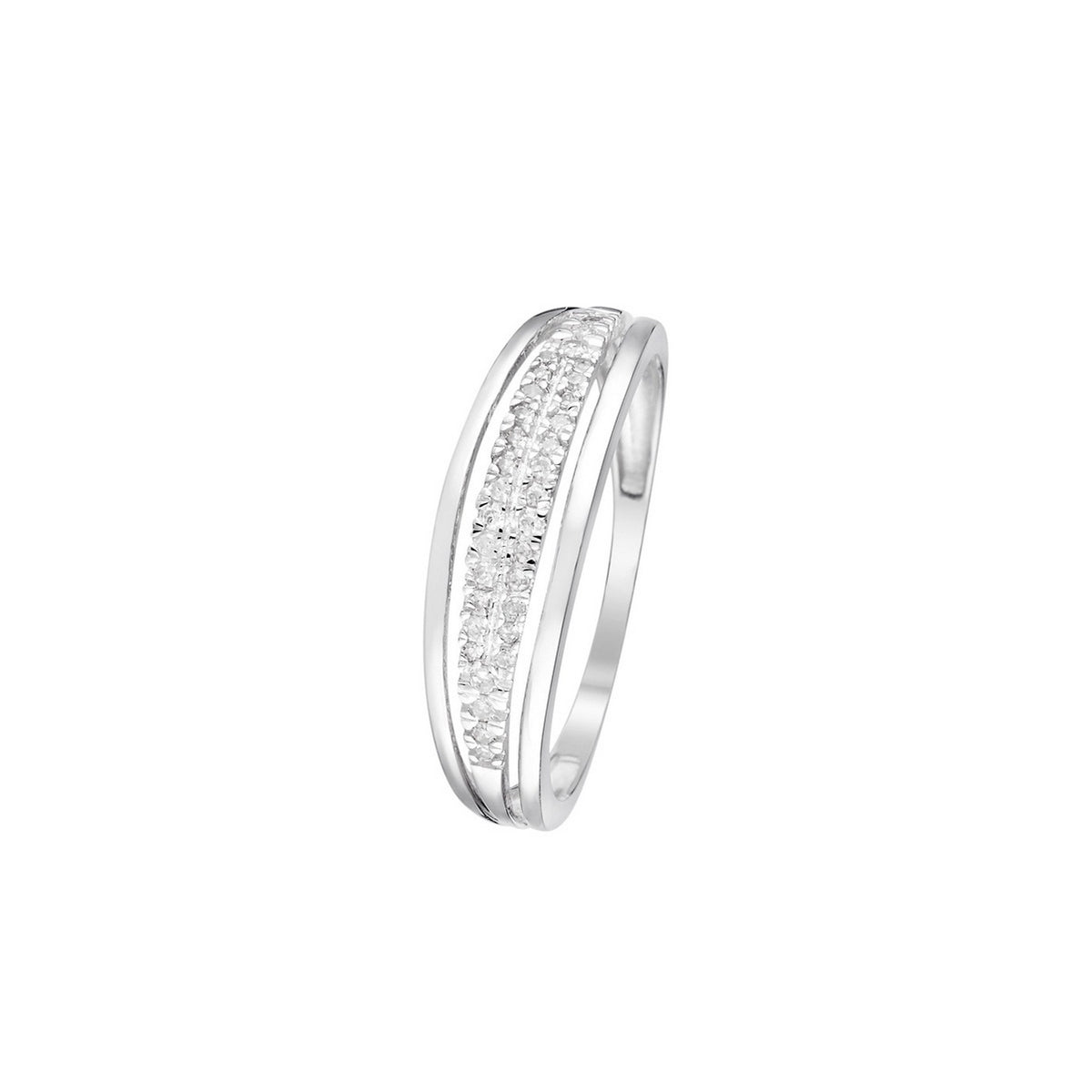 Anello "Malia" Diamanti 0,12/34 - Oro bianco 375/1000
