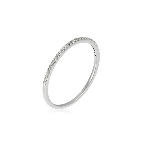 Bague "Simply You" Diamants 0,08/27 - Or Blanc 375/1000