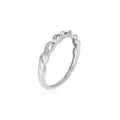 Anillo de diamantes "Beautiful Twist" 0.03/3 - Oro blanco 375/1000
