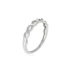 Anillo de diamantes "Beautiful Twist" 0.03/3 - Oro blanco 375/1000