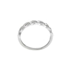 Anillo de diamantes "Beautiful Twist" 0.03/3 - Oro blanco 375/1000