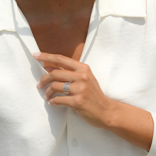 Bague "Kendall" Diamants 0,25/115 - Or Blanc 375/1000