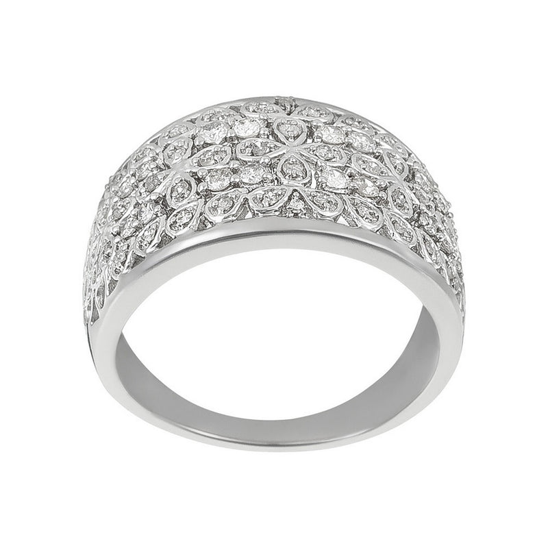 Bague "Flower Explosion" Diamants 0,33/56 - Or Blanc 375/1000