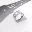 Bague "Dahlia" Diamants 0,25/25 - Or Blanc 375/1000