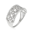 Bague "Dahlia" Diamants 0,25/25 - Or Blanc 375/1000