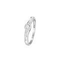 Anello "Bellezza divina" con diamanti 0,12/33 - Oro bianco 375/1000