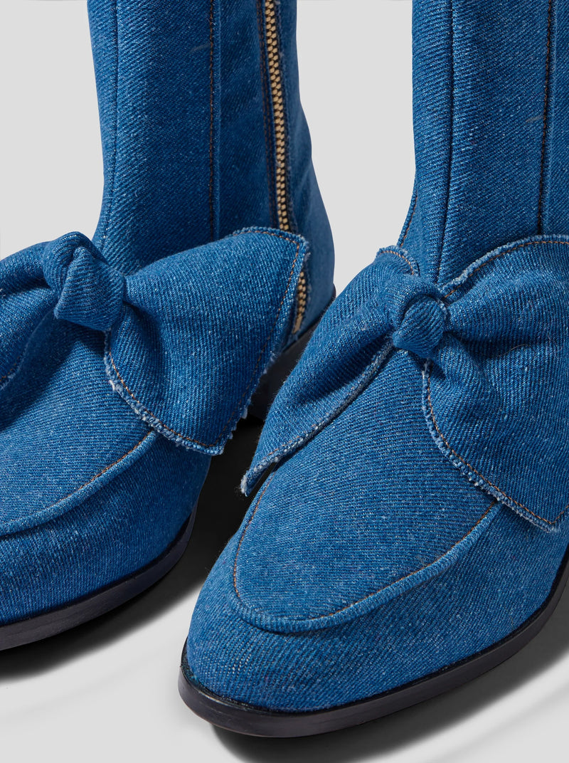 Bottes Bb En Denim Bleu