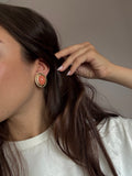 Boucles D’Oreilles Givenchy Vintage - Ovales Cabochons Roses