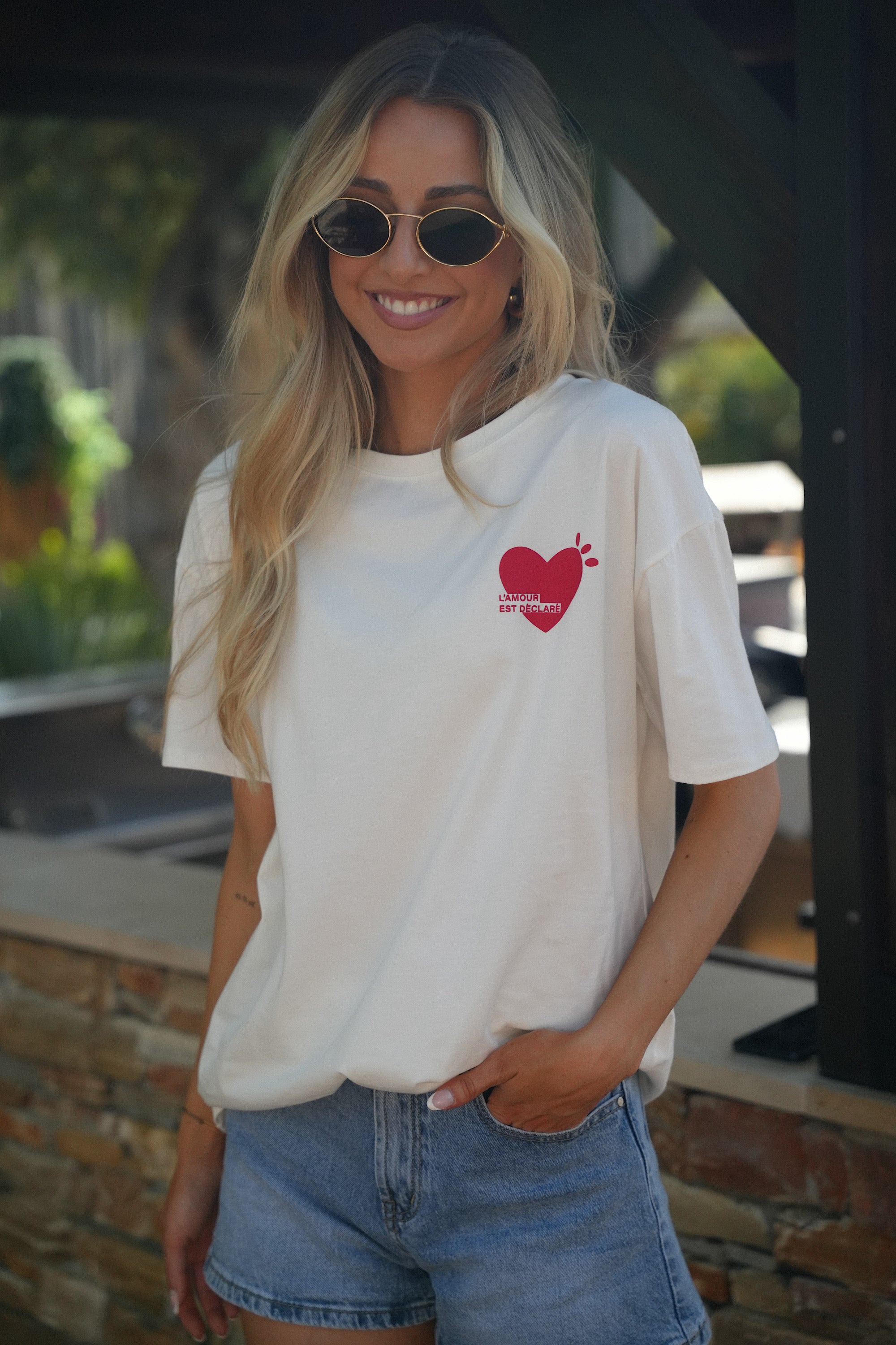 T-Shirt Cœur Jaz - Blanc