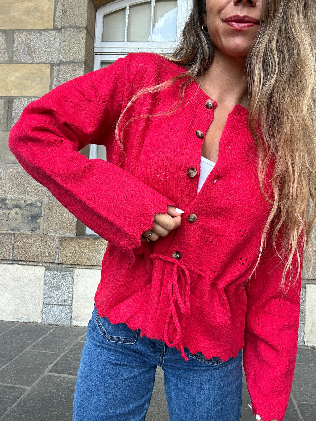 Cárdigan Nora rojo