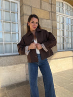 Chaqueta trench Edith de algodón Liberty marrón