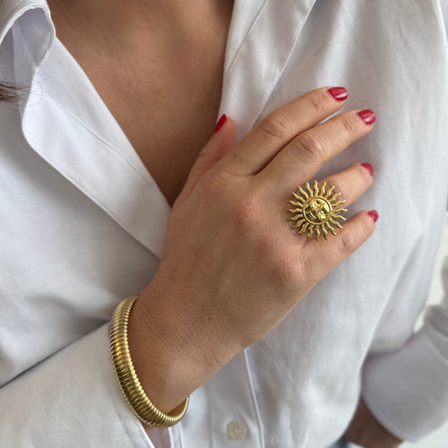 Bague Bague Soleil - Doré Ou Argent