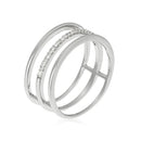 Bague "Rêveuse" Diamants 0,12/23 - Or Blanc 375/1000